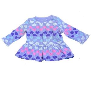 JUMPING BEANS Girls Pink Purple Long Sleeve Knit Dress 3 Month